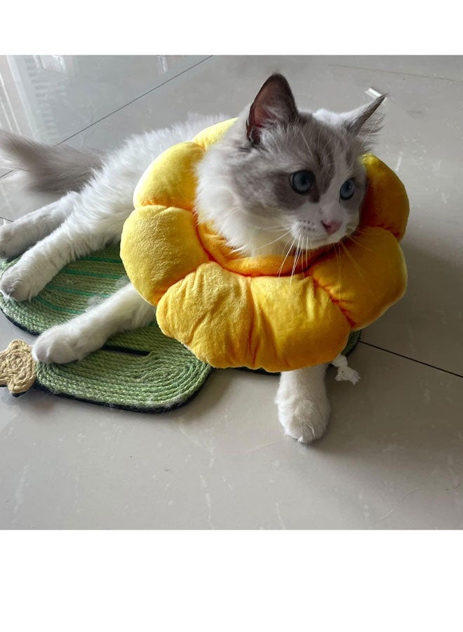 شو وو طوق تعافي الكلاب الصغيرة للقطط، مخروط رقبة عباد الشمس اللطيف بعد الجراحة، طوق E للحيوانات الأليفة قابل للتعديل، شفاء الجروح المخروطية الواقية من الجراحة، الياقات الإليزابيثية للحيوانات الأليفة الصغيرة - Image 4